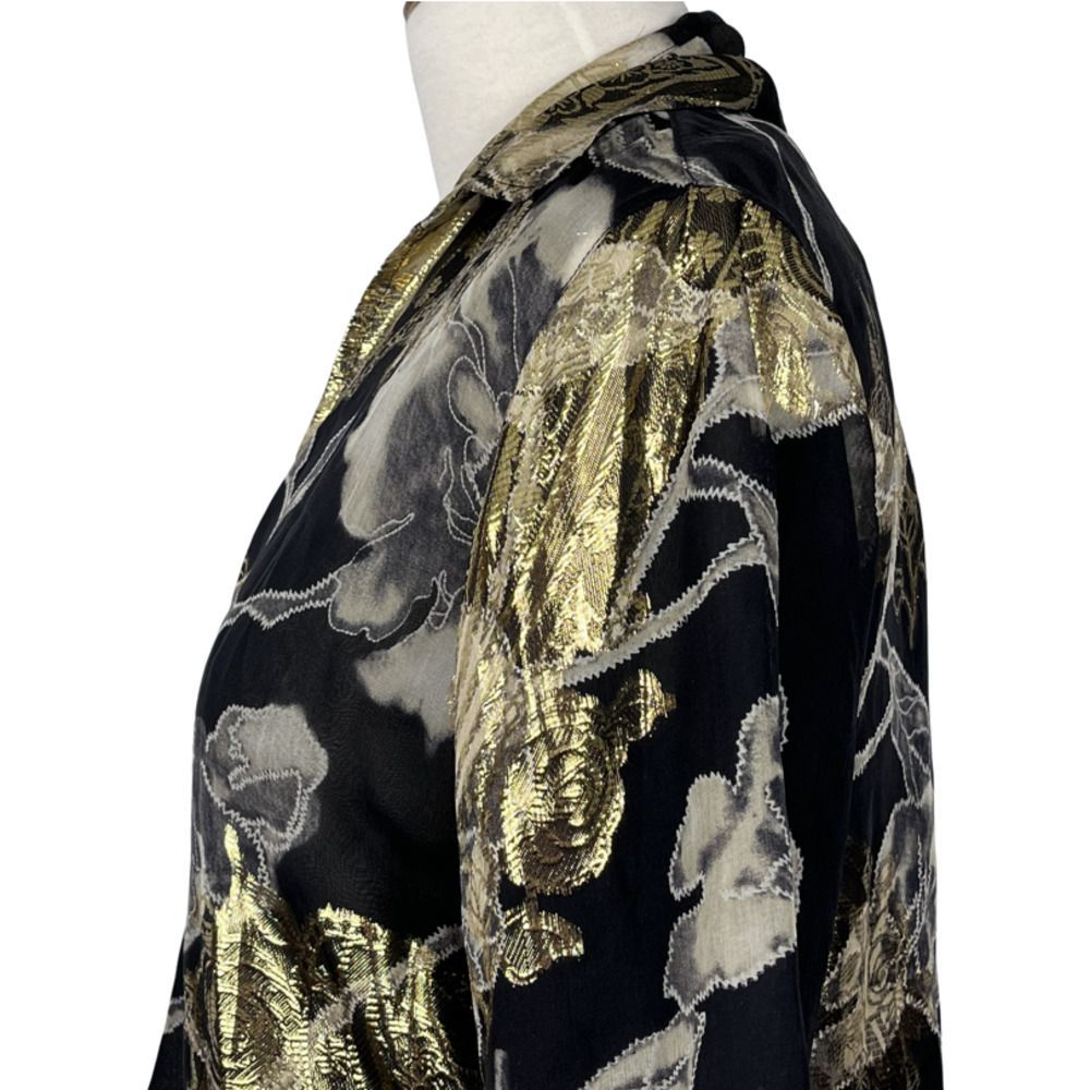 Chico's Silk Goldie Floral Tropez Jacket Size 0 - Picture 4 of 8